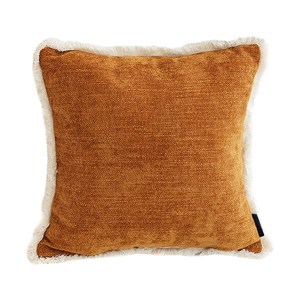 Chenille Tassel Throw Pillow 45cm - Sunset Orange