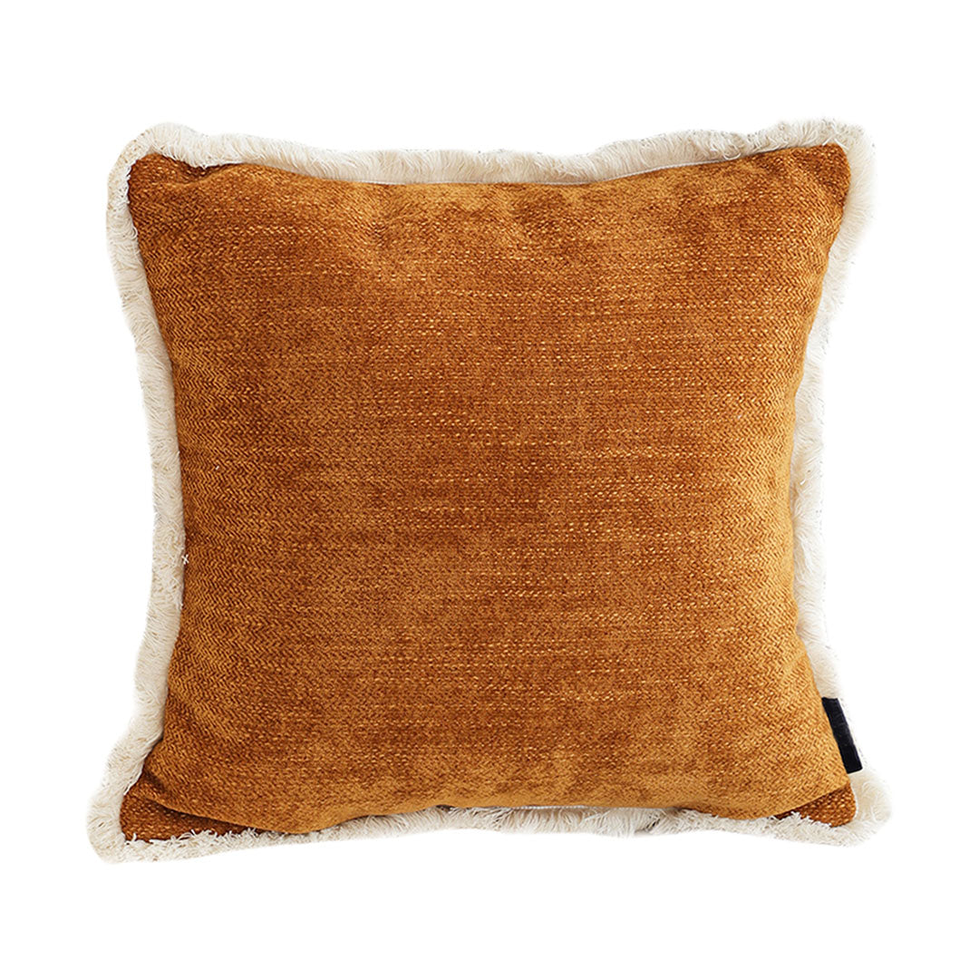 Chenille Tassel Throw Pillow 45cm - Sunset Orange
