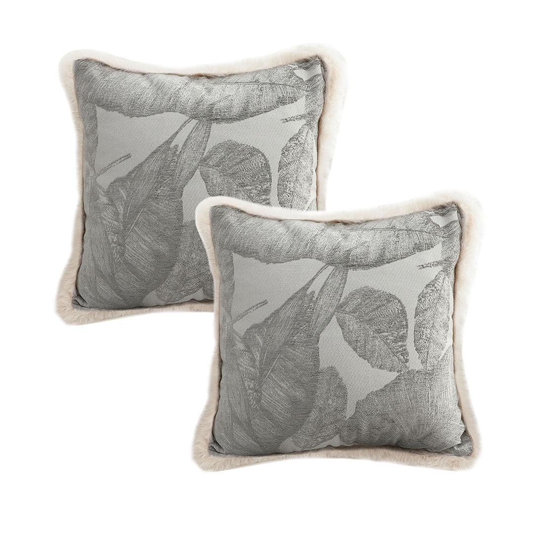Wabi-Sabi Embroidered Throw Pillows 45cm (2-Pack)