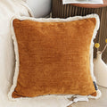 Chenille Tassel Throw Pillow 45cm - Sunset Orange