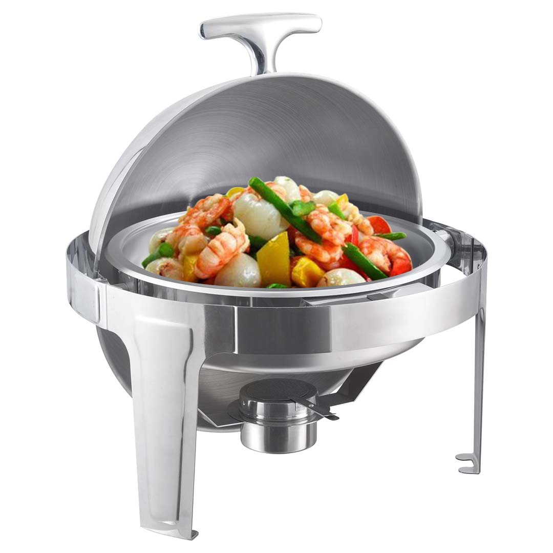 Chafing Dish 6L Round Roll Top (2-Pack)