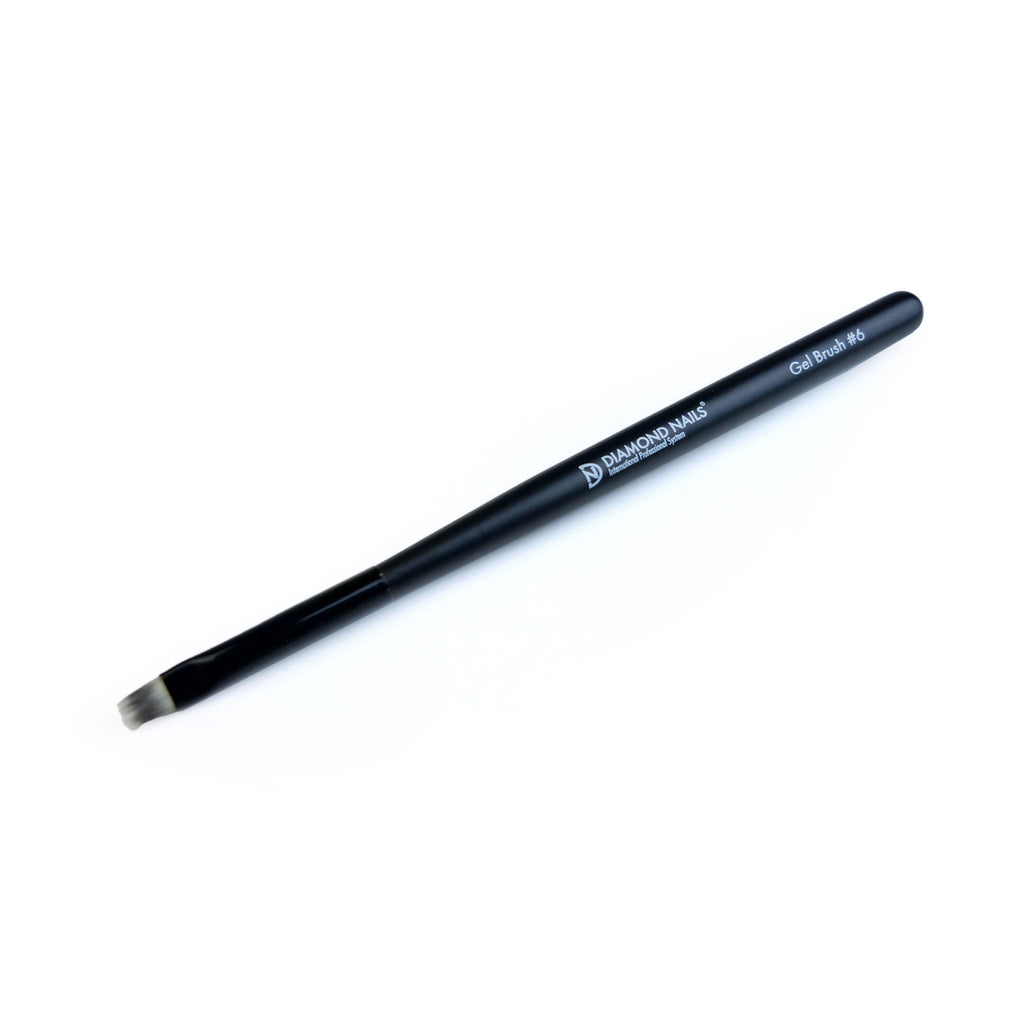 Gel Brush #6 (Black with White Bristles)