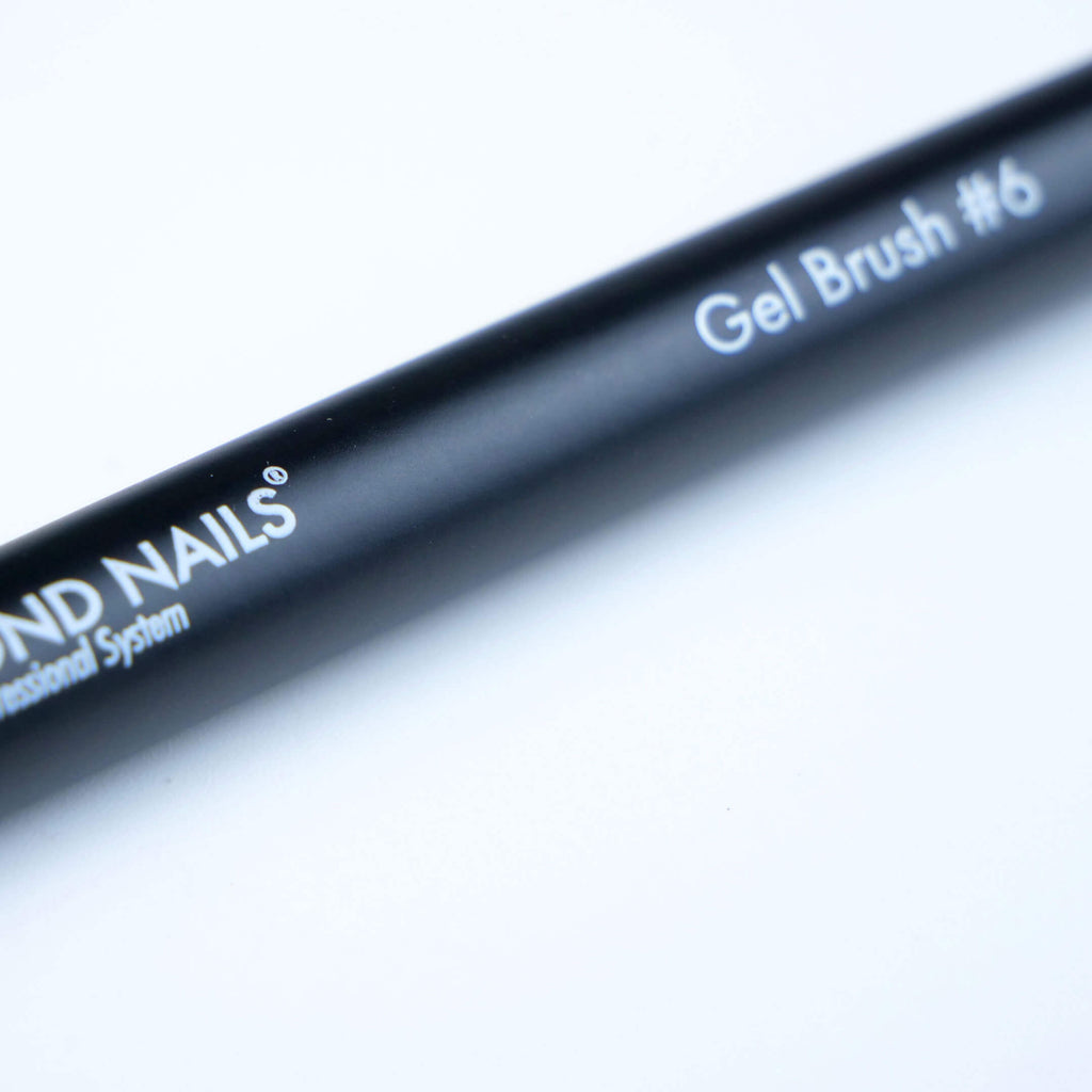 Gel Brush #6 (Black with White Bristles)