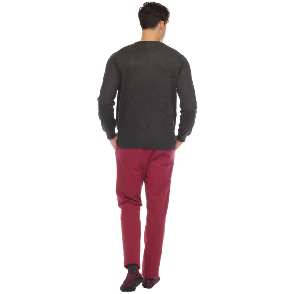 Men's Charcoal Knitted Crewneck Sweater