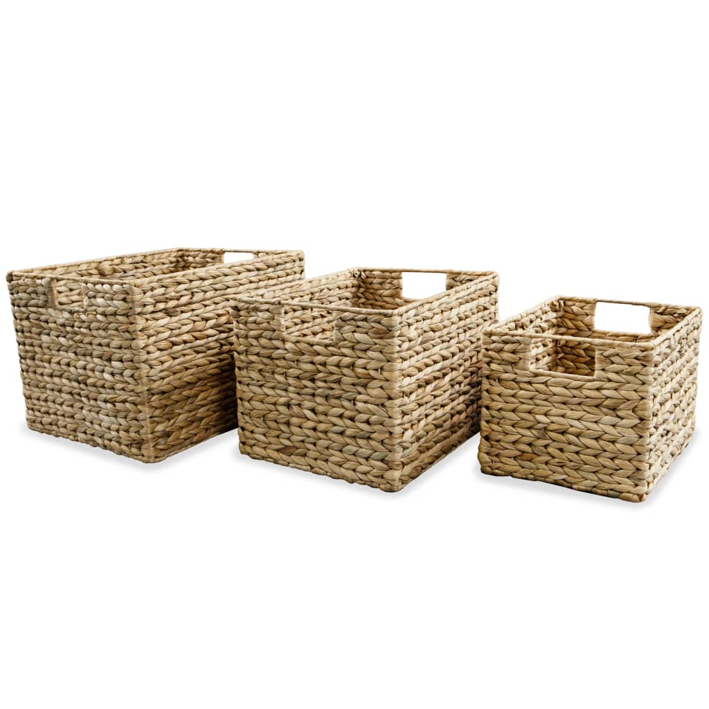 Water Hyacinth Storage Baskets (3-Pack)