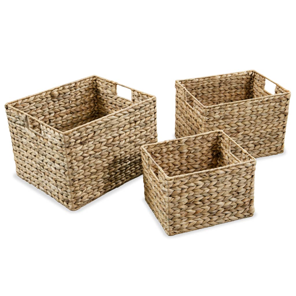 Water Hyacinth Storage Baskets (3-Pack)