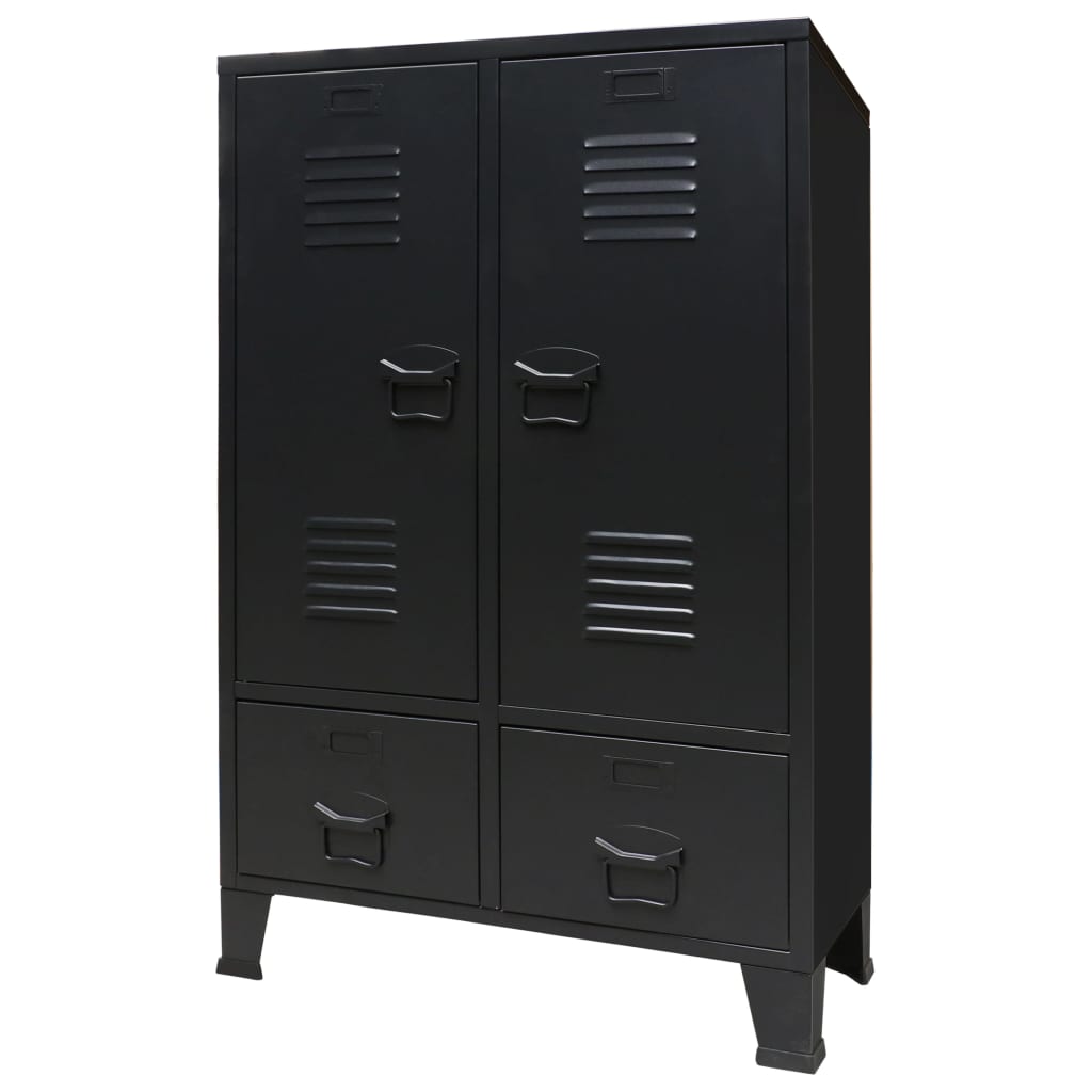 vidaXL Wardrobe Armoire Clothes Storage Organizer Bedroom Closet Rack Metal