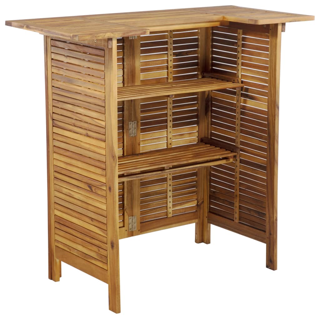 Bar Table Solid Acacia Wood 110x50x105cm