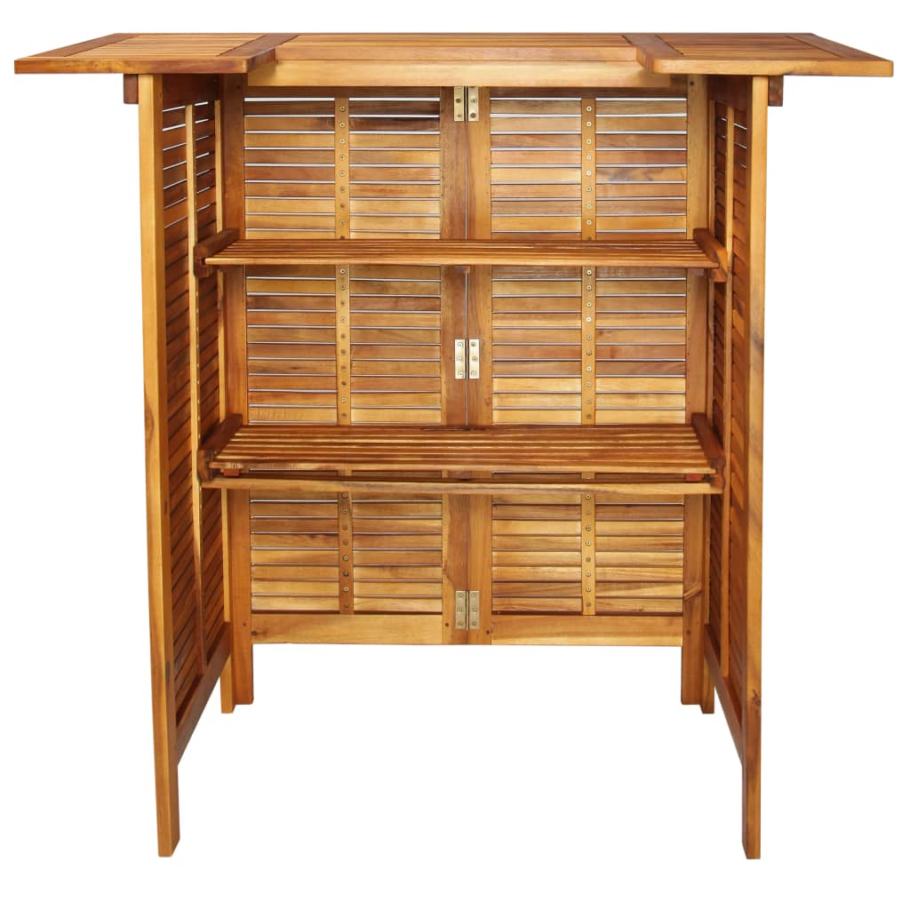 Bar Table Solid Acacia Wood 110x50x105cm