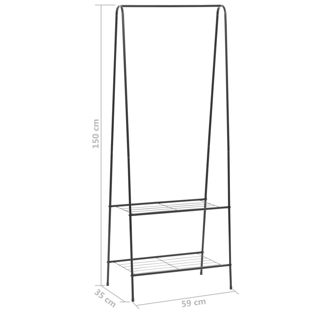 NNEVL Clothes Rack 59x35x150 cm Black
