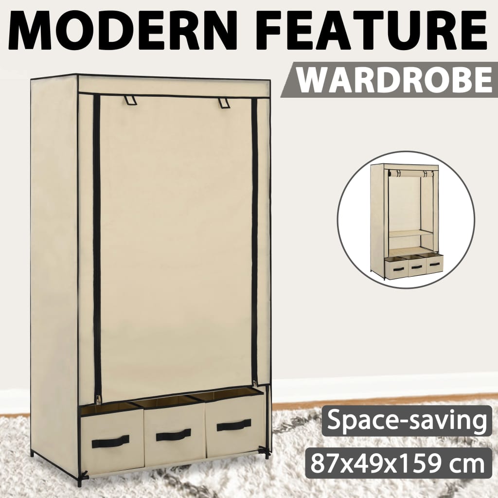 vidaXL Clothing Rack Portable Wardrobe Closet Clothes Storage Organizer Fabric
