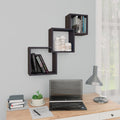 Cube Wall Shelves High Gloss Grey 84.5x15x27cm