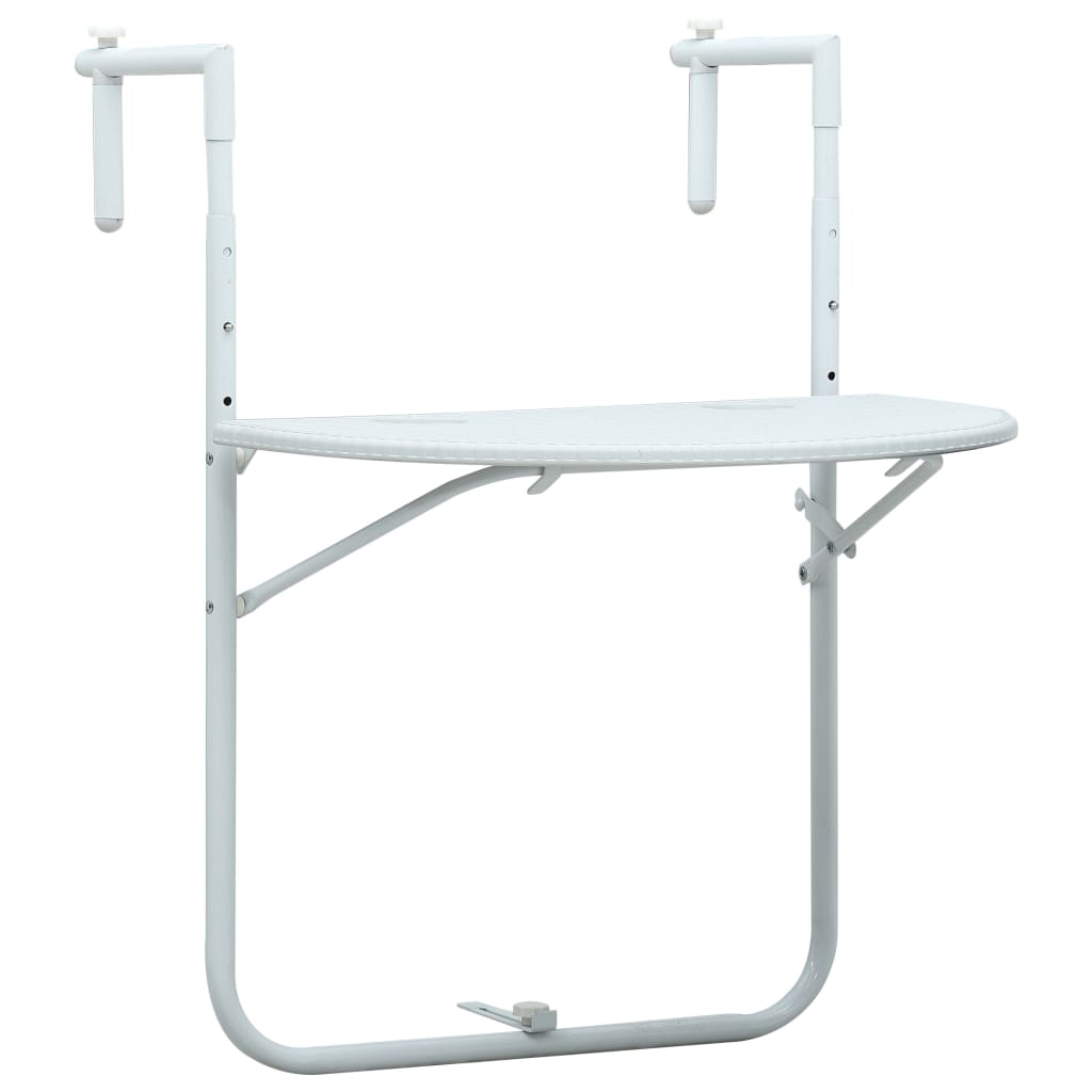 Hanging Balcony Table 60x64x83.5cm - White