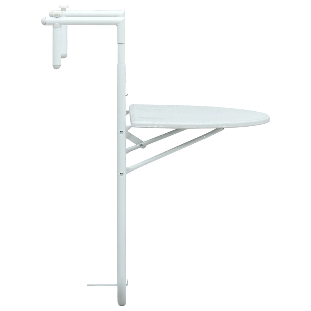 Hanging Balcony Table 60x64x83.5cm - White