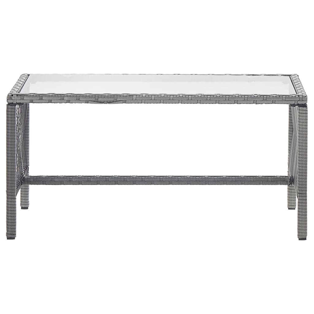 4 Piece Garden Lounge Set with Cushion - Anthracite