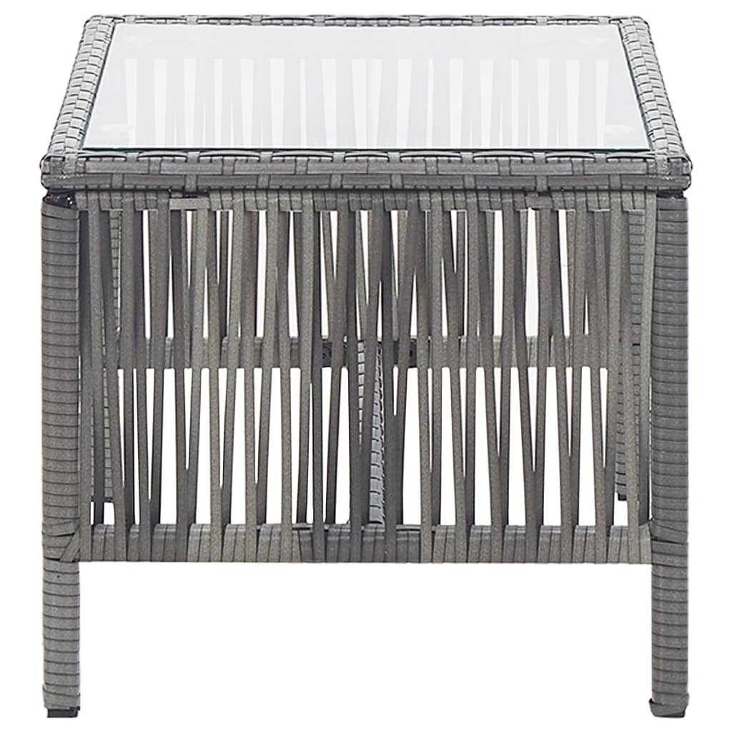 4 Piece Garden Lounge Set with Cushion - Anthracite