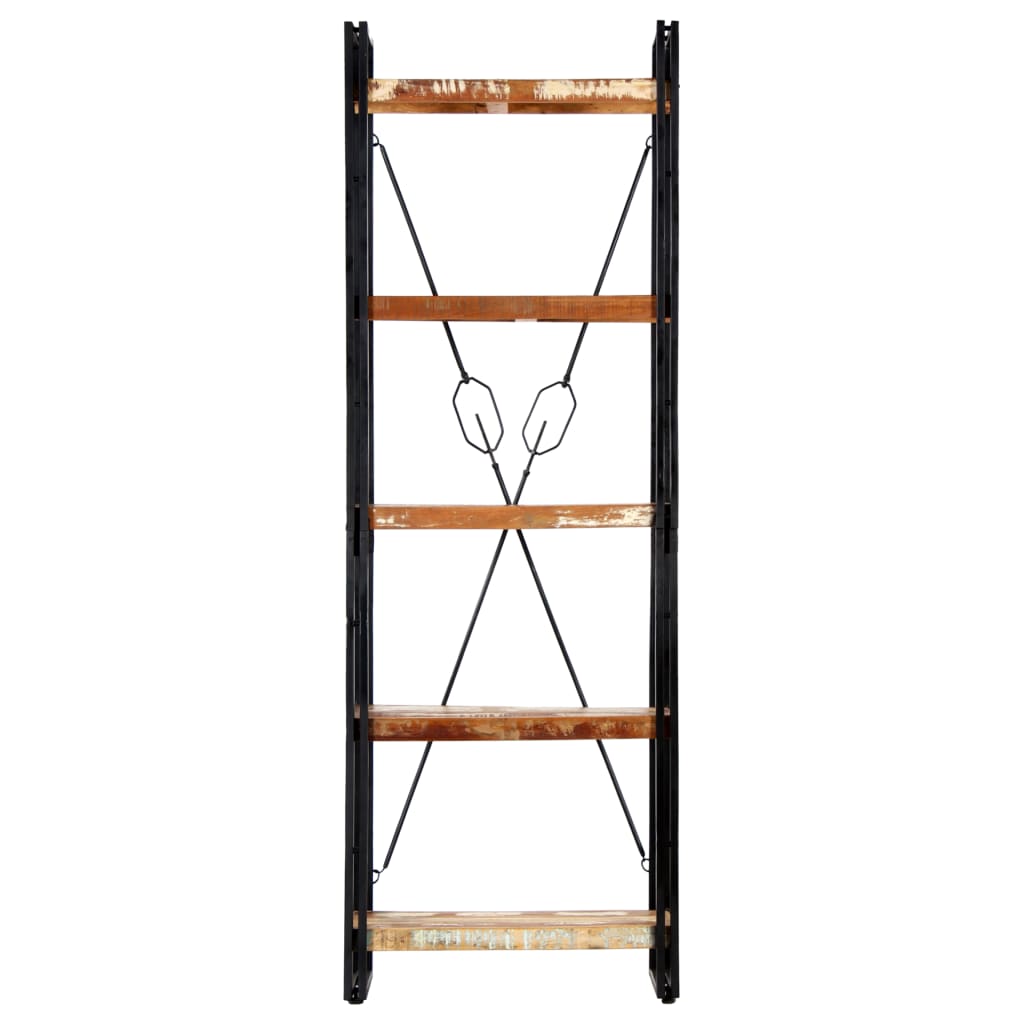 Reclaimed Wood 5-Tier Bookcase 180cm