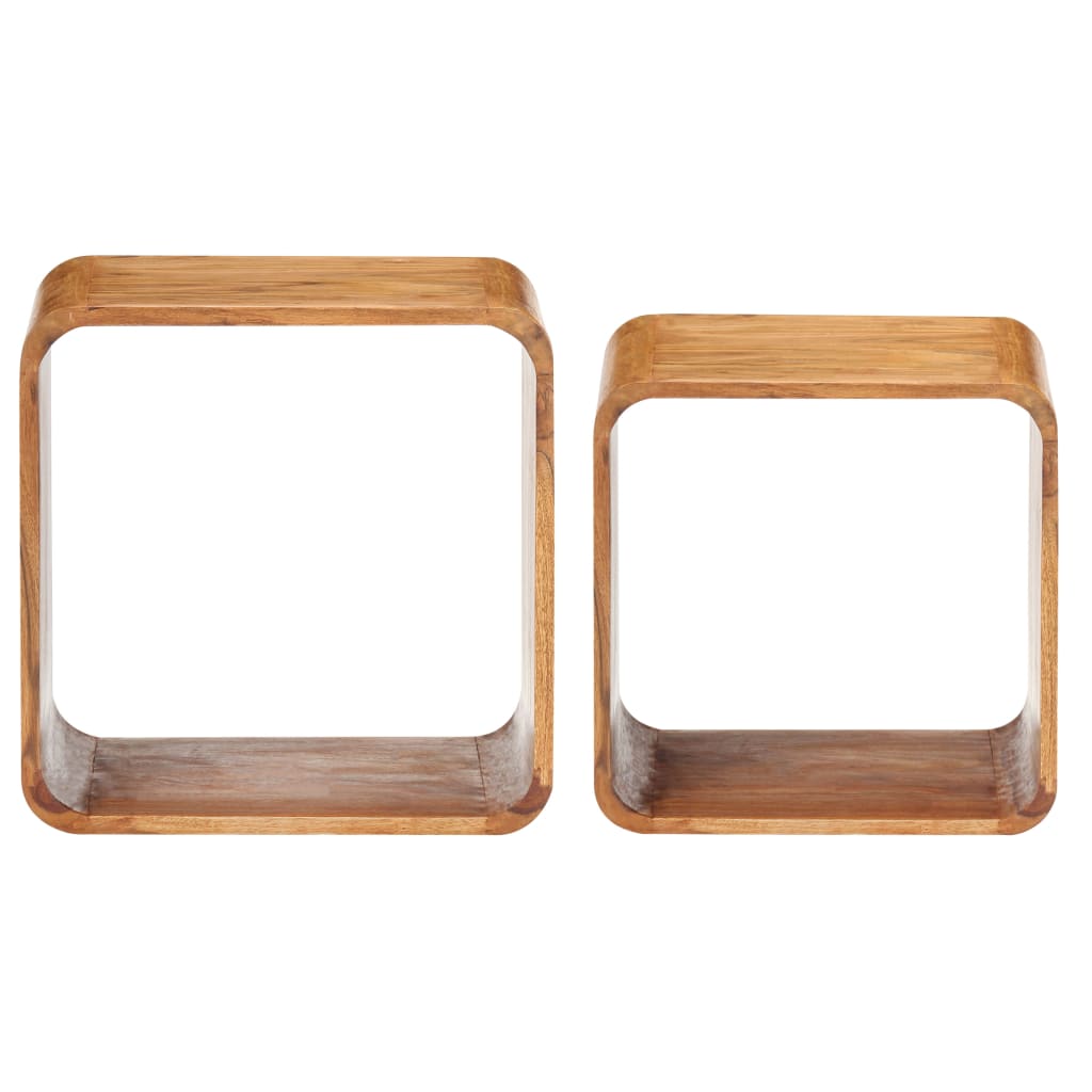 Acacia Wood Side Tables Sheesham (2-Pack)