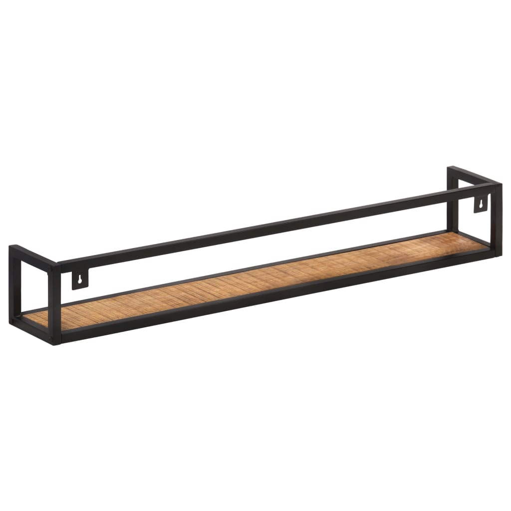 Wall Shelves Rough Mango Wood 120cm (2-pack)