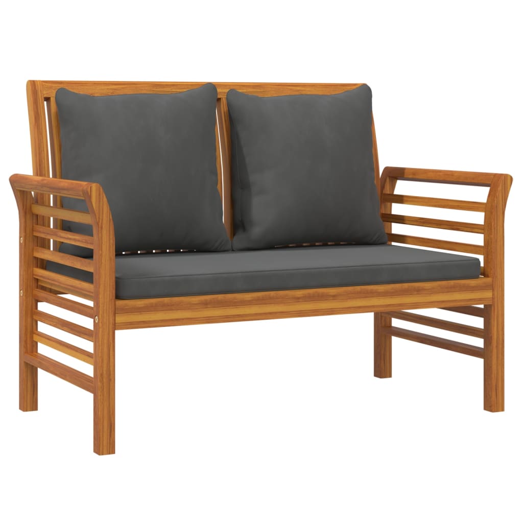 2 Piece Garden Lounge Set with Cushions - Solid Wood