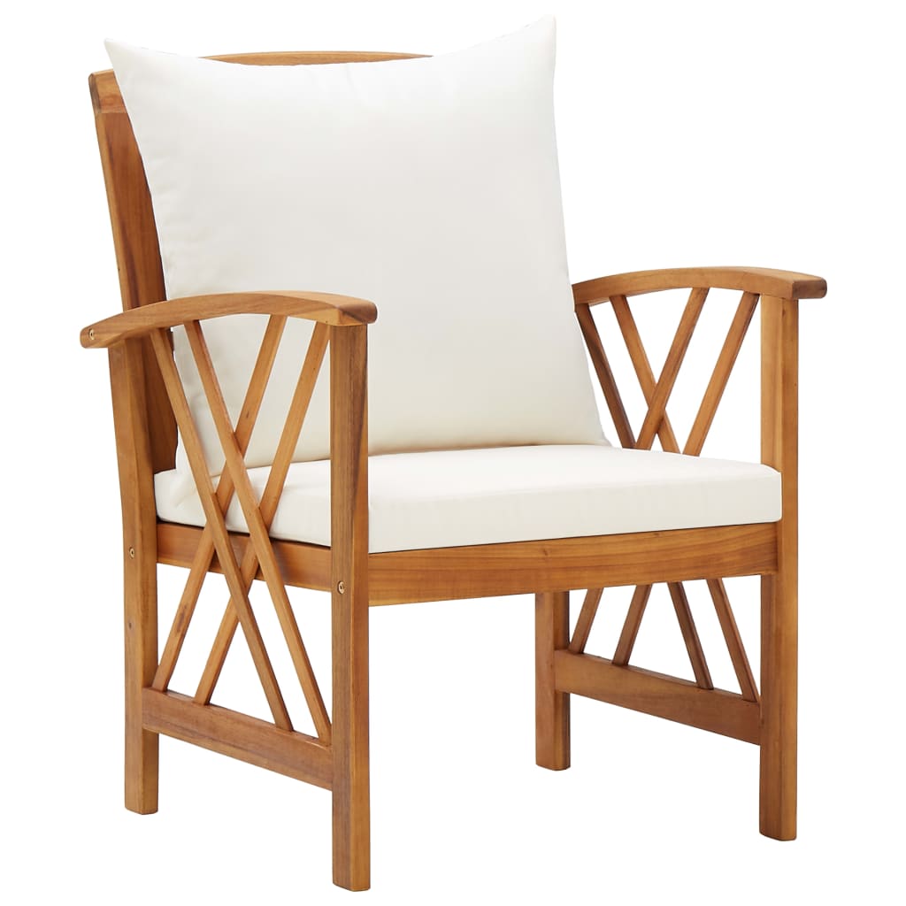 5 Piece Garden Lounge Set with Cushions - Acacia