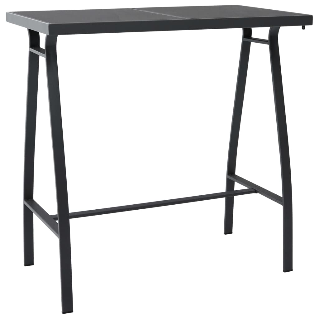 7-Piece Garden Bar Set Black & Grey