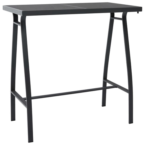 7-Piece Garden Bar Set Black & Grey