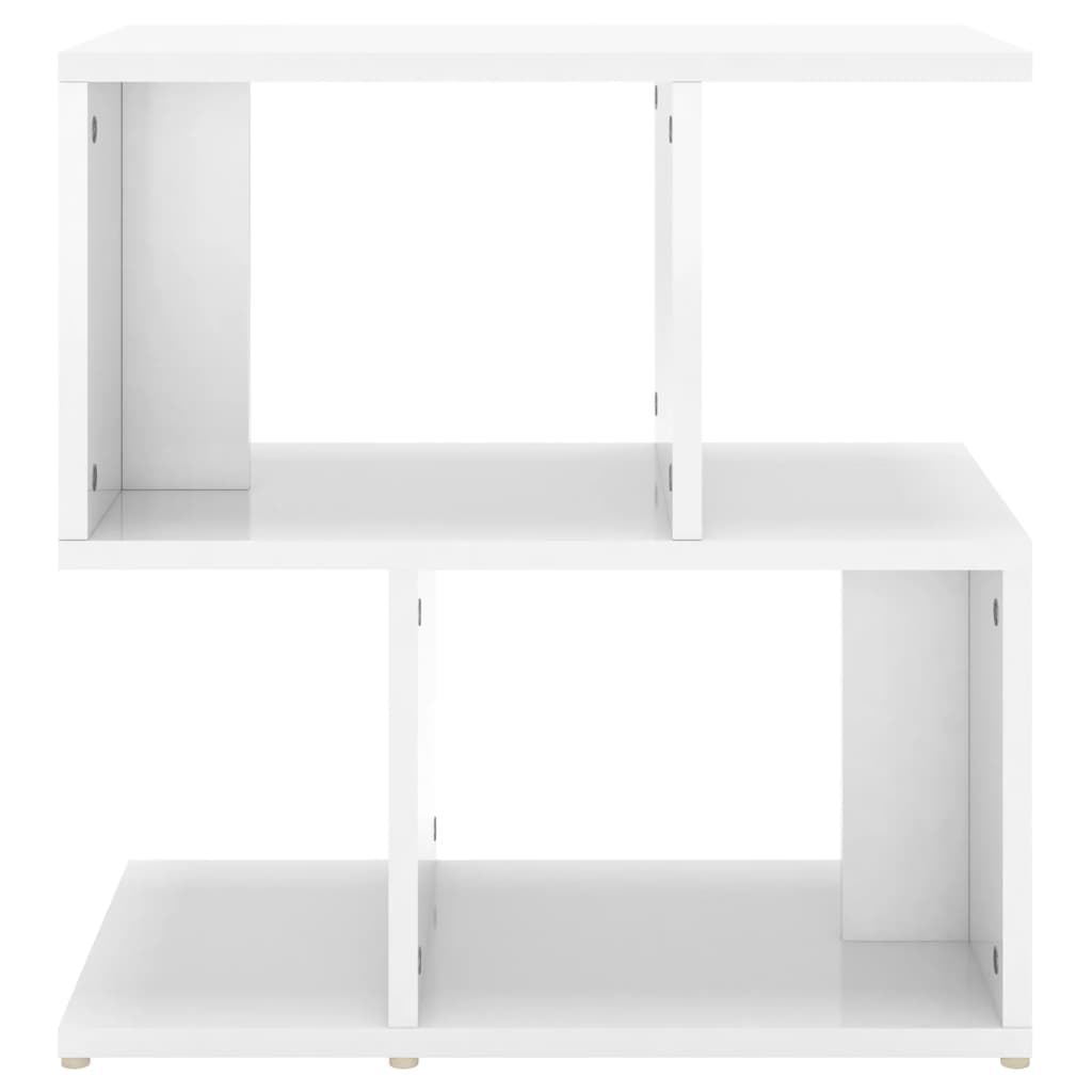 High Gloss White Bedside Cabinets (2-Pack)