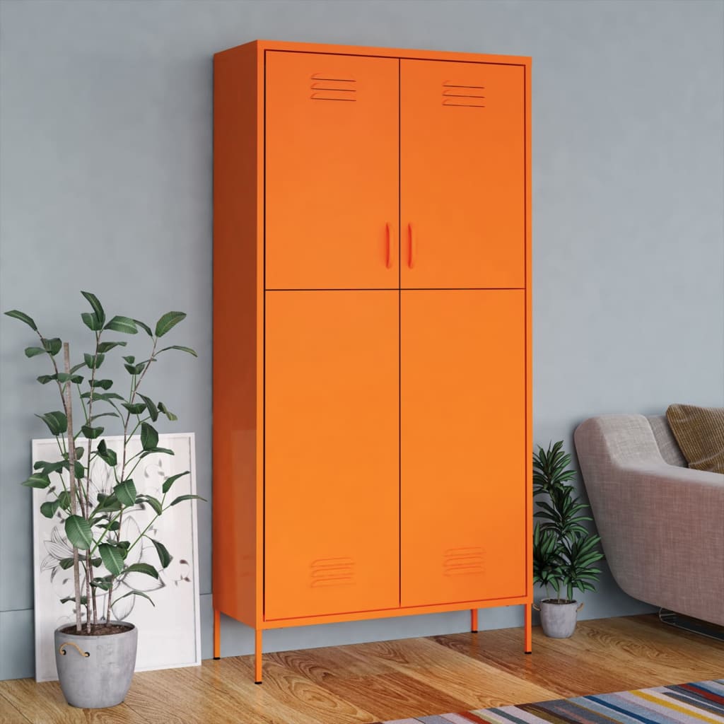vidaXL Wardrobe Armoire Closet Clothes Storage Organizer for Bedroom Steel