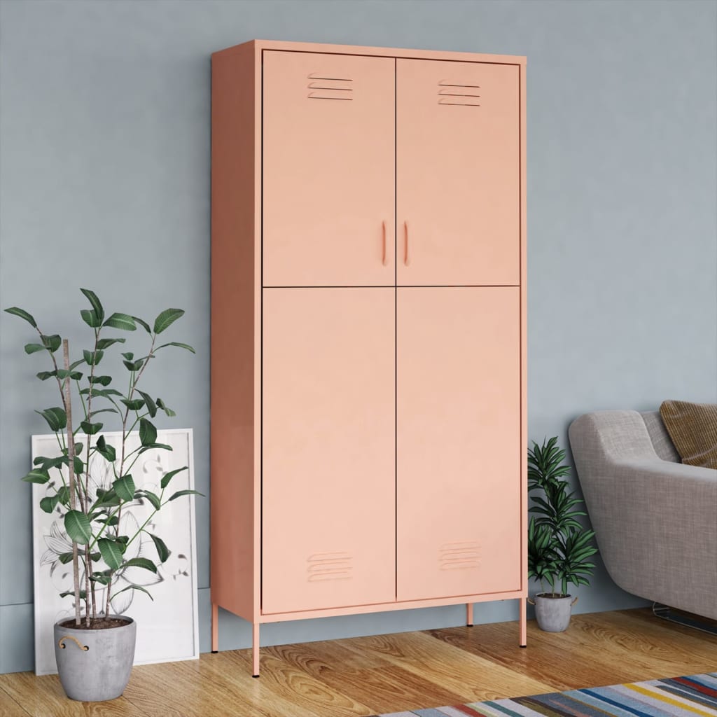 vidaXL Wardrobe Armoire Closet Clothes Storage Organizer for Bedroom Steel