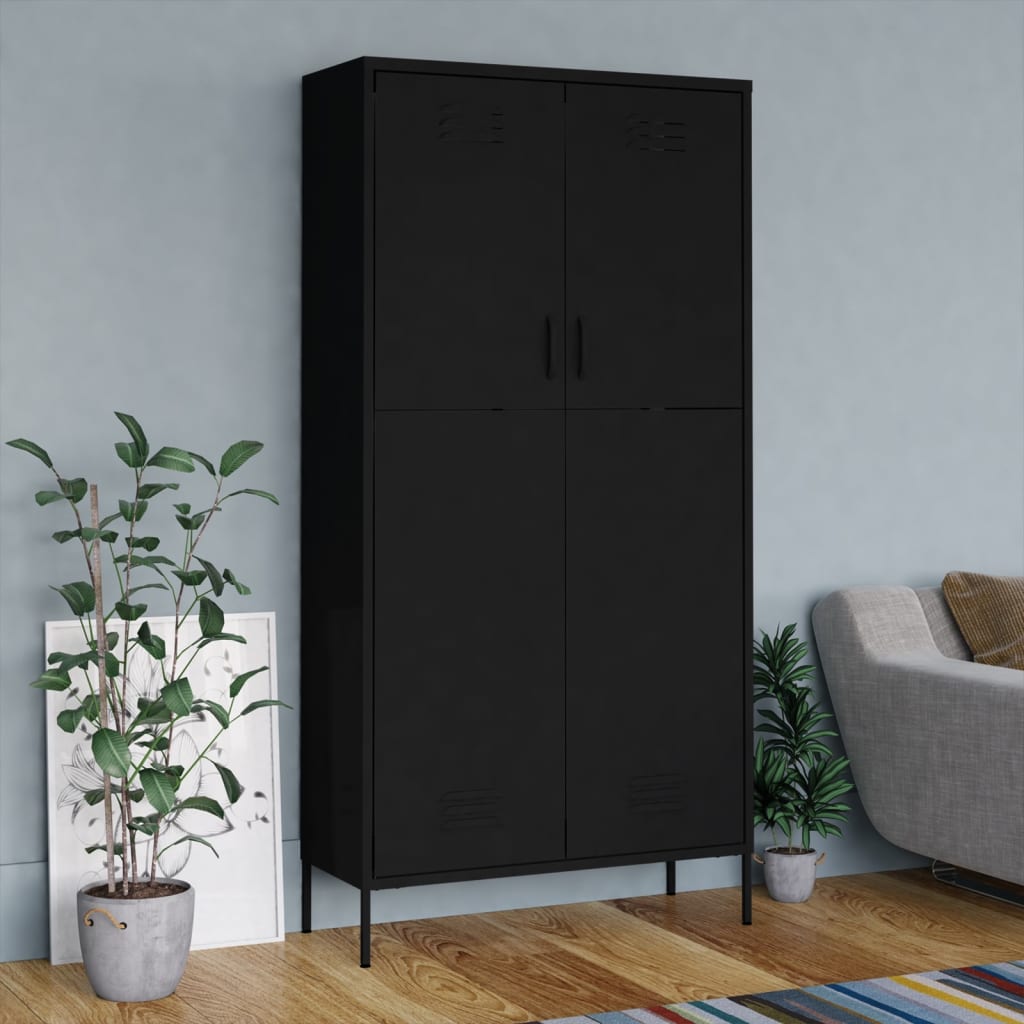vidaXL Wardrobe Armoire Closet Clothes Storage Organizer for Bedroom Steel
