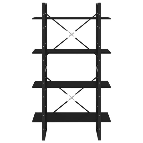 4-Tier Book Cabinet 80x30x140cm - Black