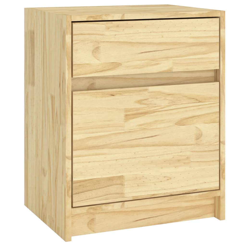 Solid Pinewood Bedside Cabinet 40cm