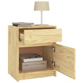Solid Pinewood Bedside Cabinet 40cm
