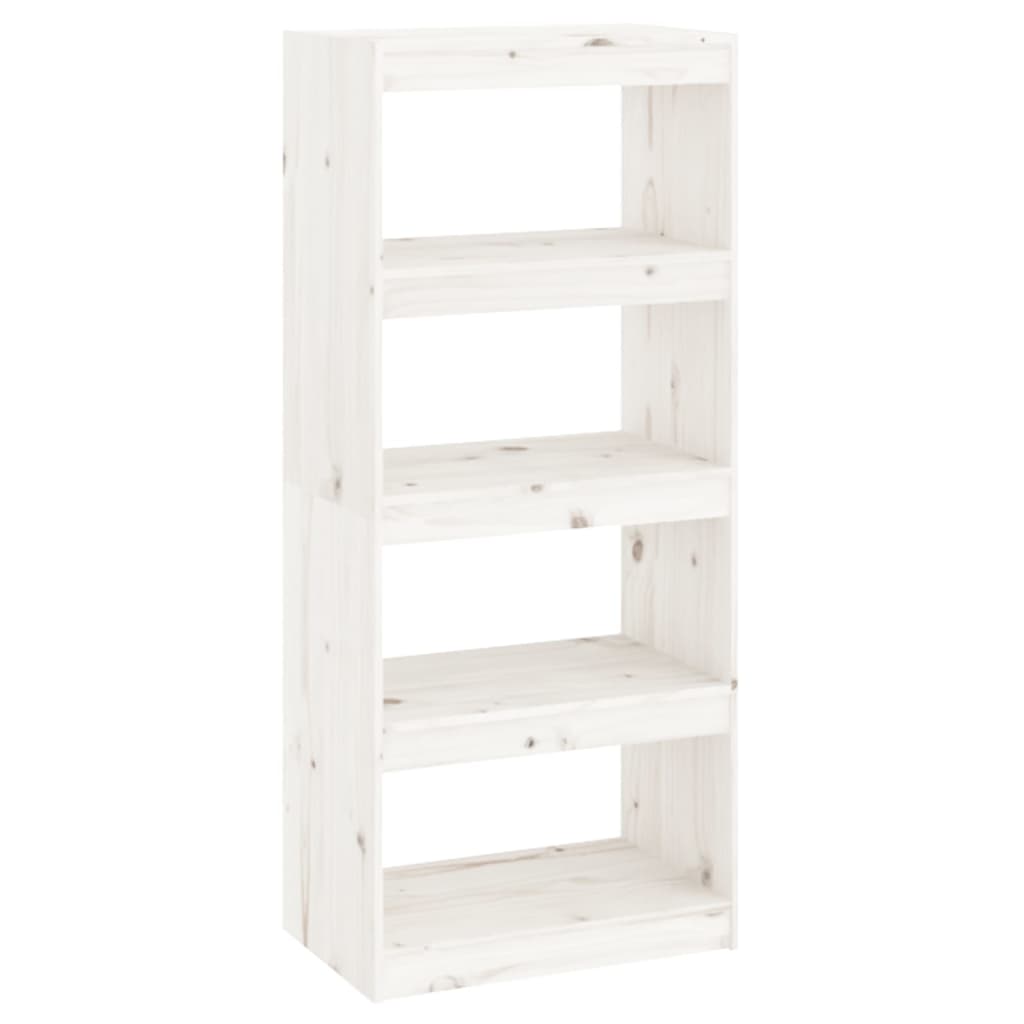 White Bookcase Room Divider 135cm