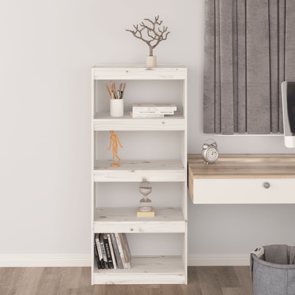 White Bookcase Room Divider 135cm