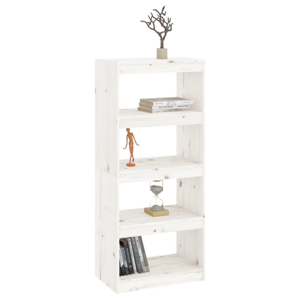 White Bookcase Room Divider 135cm