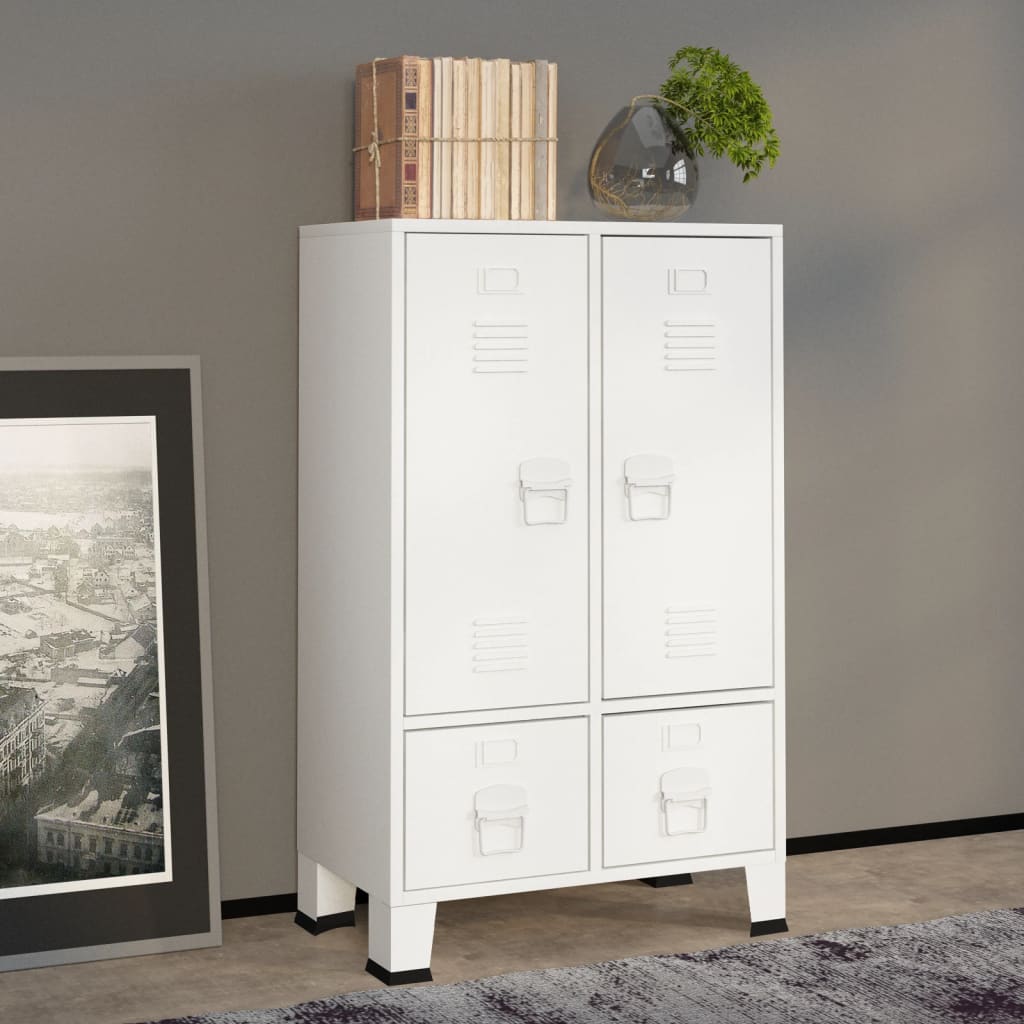 vidaXL Wardrobe Armoire Clothes Storage Organizer Bedroom Closet Rack Metal