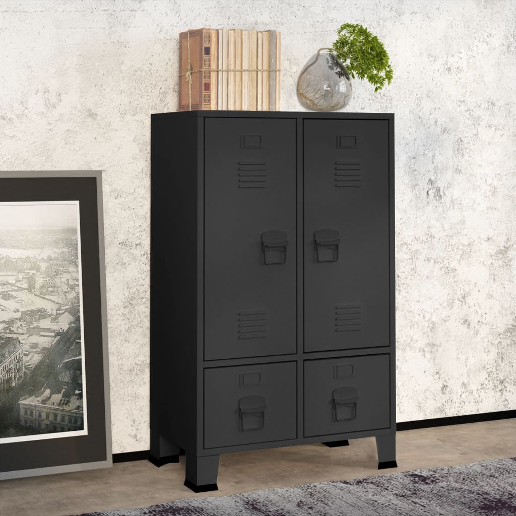 vidaXL Wardrobe Armoire Clothes Storage Organizer Bedroom Closet Rack Metal