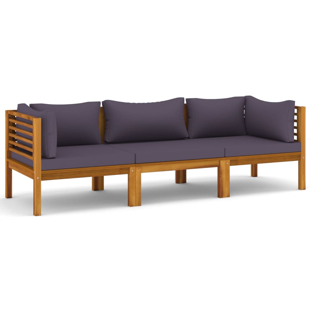 Acacia Wood Garden Sofa 3-Seater