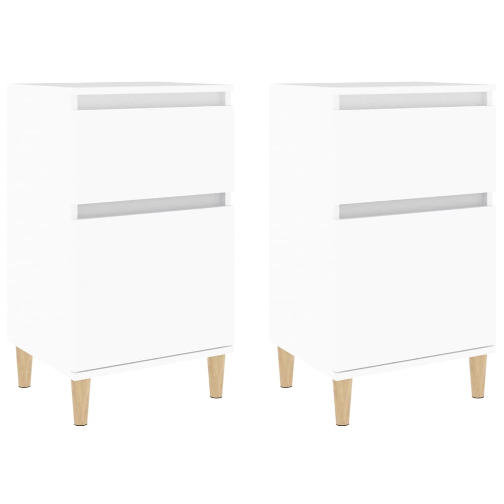 White Bedside Cabinets 40cm (2-Pack)