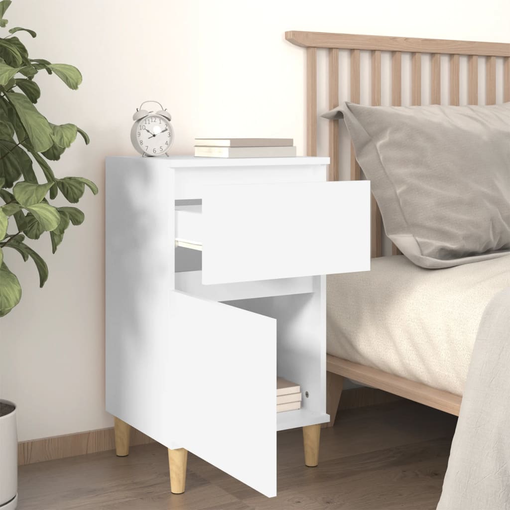 White Bedside Cabinets 40cm (2-Pack)