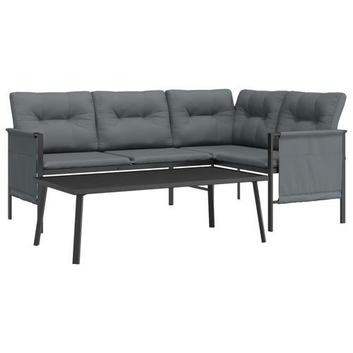 2 Piece Garden Lounge Set - Anthracite Steel