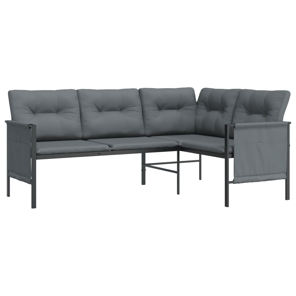 2 Piece Garden Lounge Set - Anthracite Steel