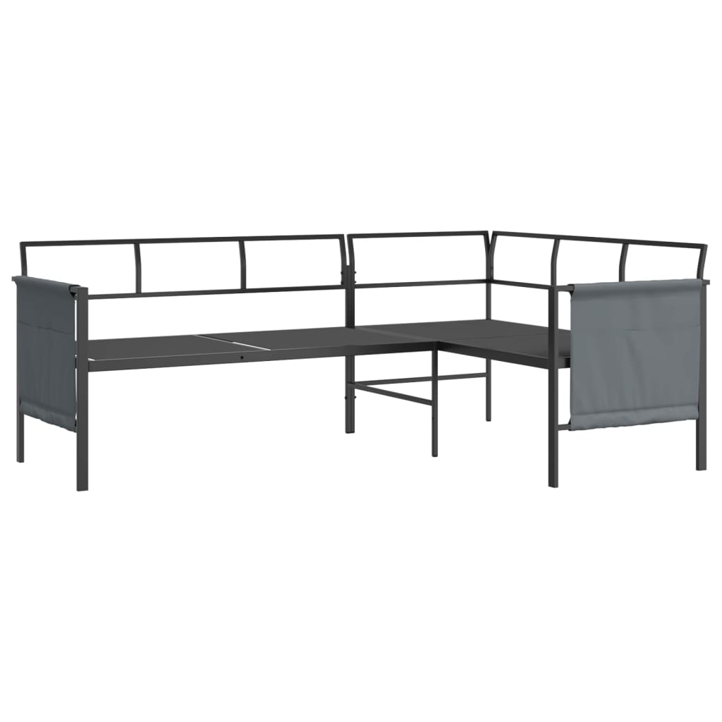2 Piece Garden Lounge Set - Anthracite Steel