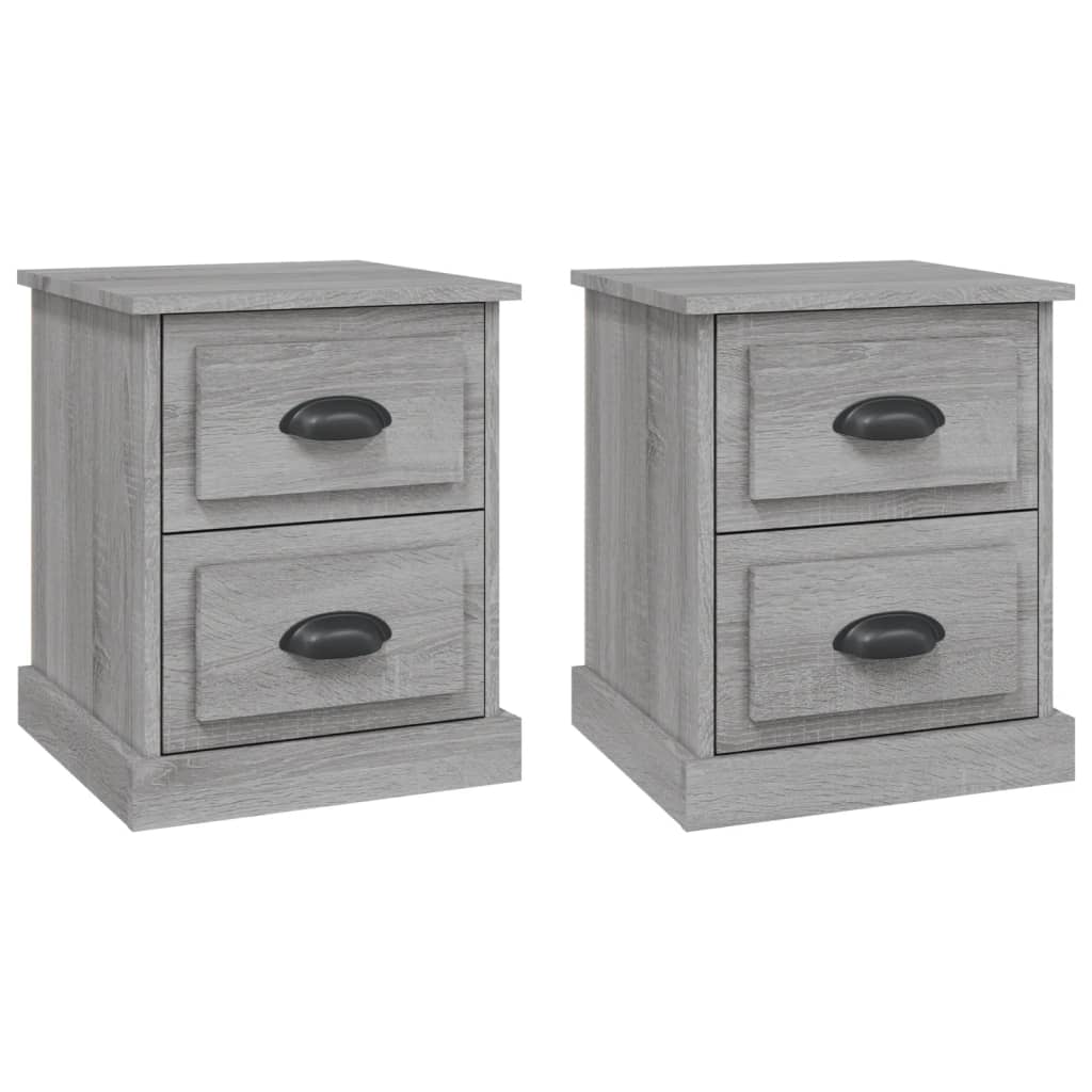 Bedside Cabinets Grey Sonoma 39x39x47.5cm (2-pack)