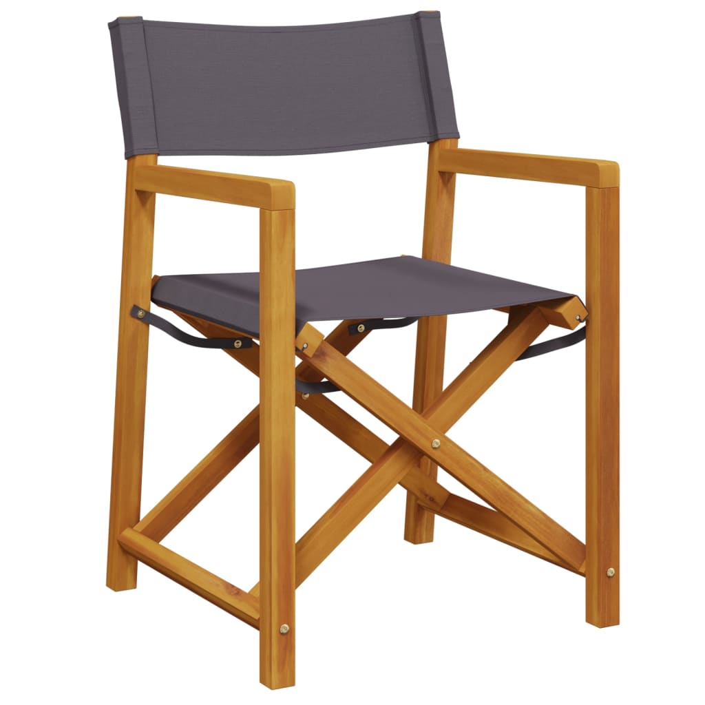 NNEVL 6 pcs Folding Garden Chairs Dark Grey Fabric