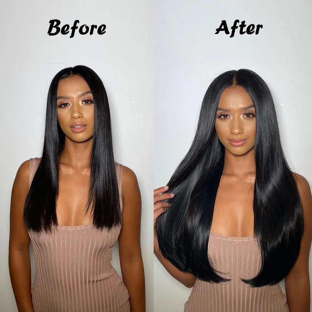 Synthetic Clip In Hair Extensions 80cm Long
