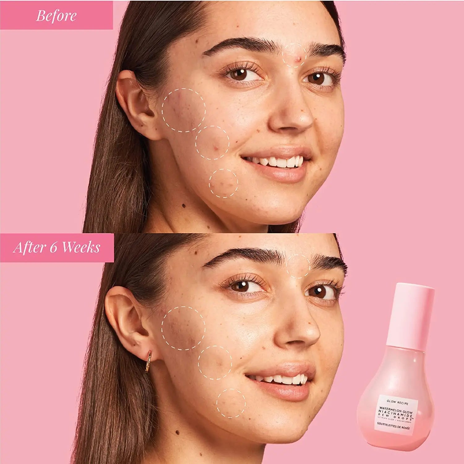 Glow Recipe Watermelon Glow Niacinamide Dew Drops - Makeup Primer, Pore Minimizer & Niacinamide Serum for Dewy Smooth Skin 40ml