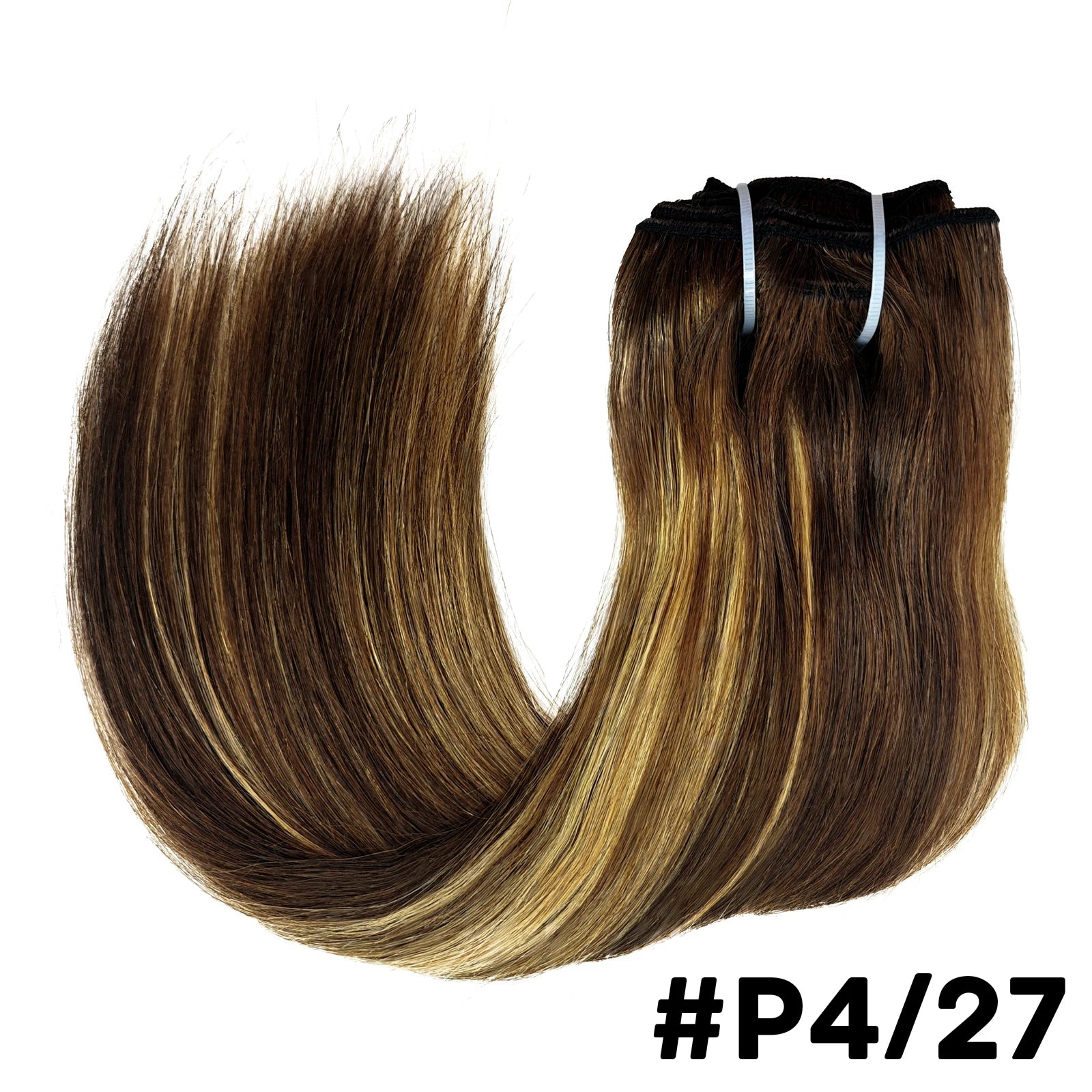Brown Clip In Hair Extensions Real Human Hair Brazilian For Women Straight Hair 8pcs 120gram Remy Human Hair Thick Silky  Soft